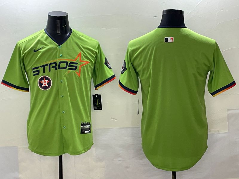 Men Houston Astros Blank Green three generations Joint Name 2025 Nike MLB Jersey style 5->houston astros->MLB Jersey
